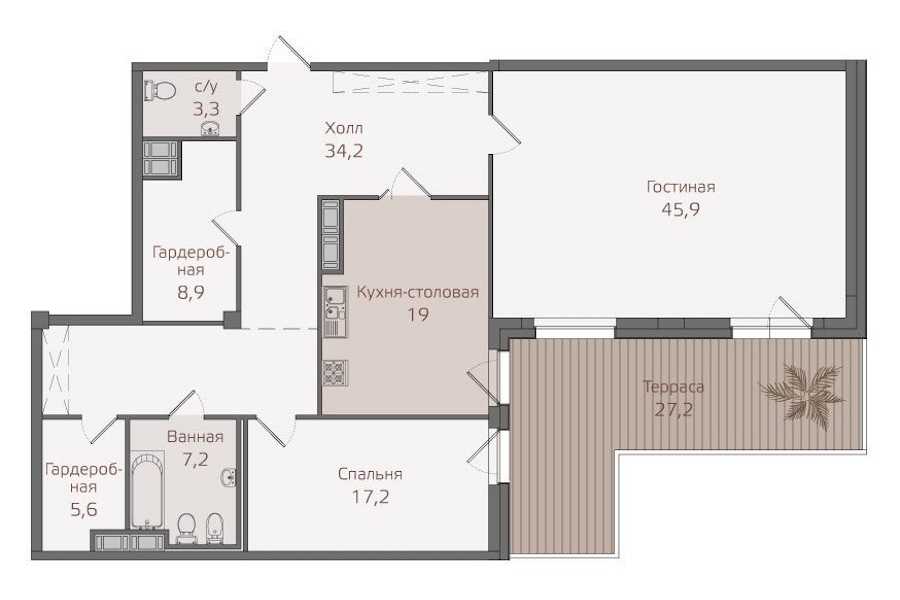 Двухкомнатная квартира в : площадь 149.5 м2 , этаж: 1 – купить в Санкт-Петербурге